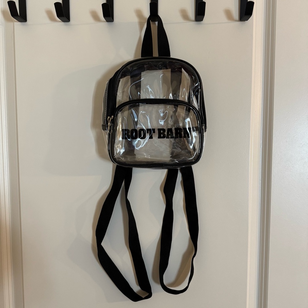 Clear Black Mini Backpack for Women